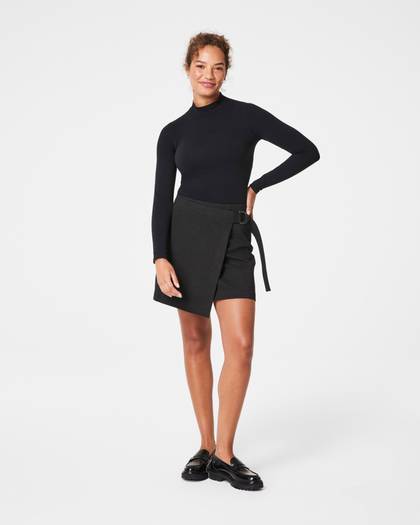 SPANX® Fit-To-You Long Sleeve Mockneck Top | Very Black - Black