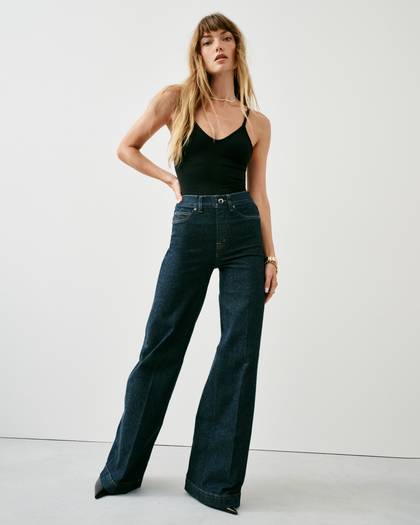 SPANXshape™ Original EveryWear Wide Leg Jeans | Raw Indigo - Indigo