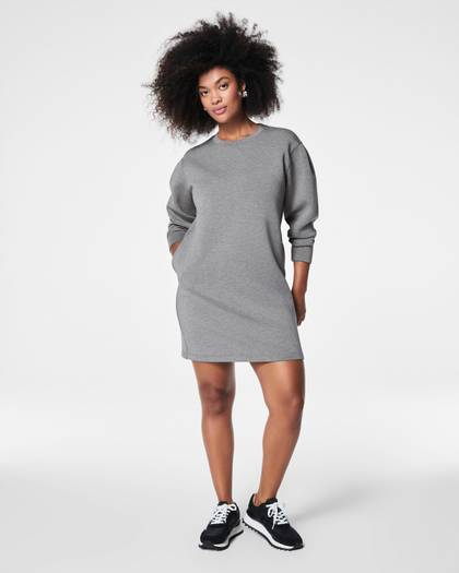 SPANX AirEssentials® Crewneck Dress | Medium Heather Grey - Medium Heather Grey