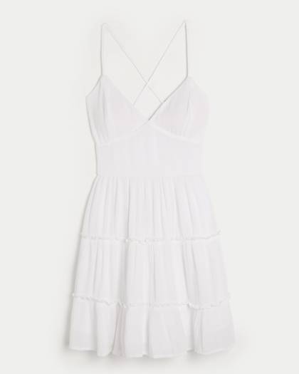 Open Back Tiered Mini Dress