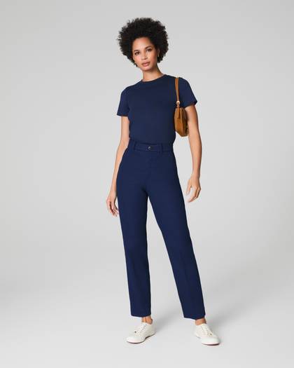 SPANXsupersmooth® Stretch Twill Slim Straight Pant | Timeless Navy - Navy