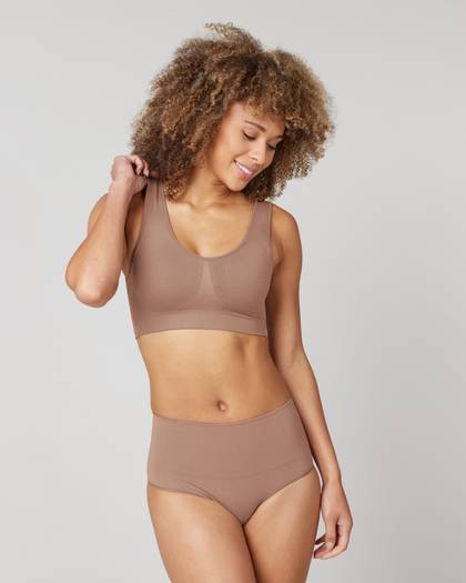SPANX® Breast of Both Worlds® Reversible Comfort Bra | Cafe Au Lait/Chestnut Brown - Cafe Au Lait