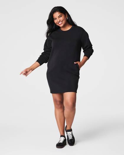 SPANX® AirEssentials Crewneck Dress | Very Black - Black