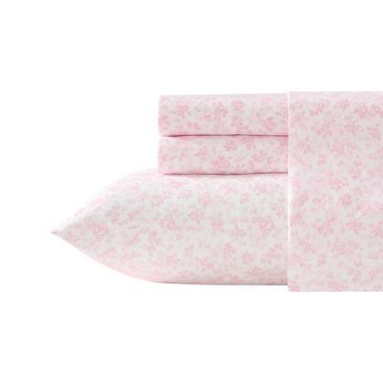 Laura Ashley Full Sheet Set Floral Toile Pink