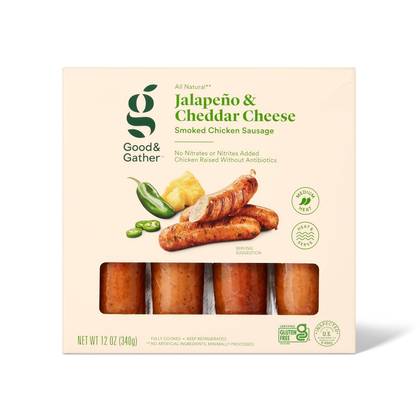 Jalapeno & Cheddar Chicken Sausage - 12oz - Good & Gather™