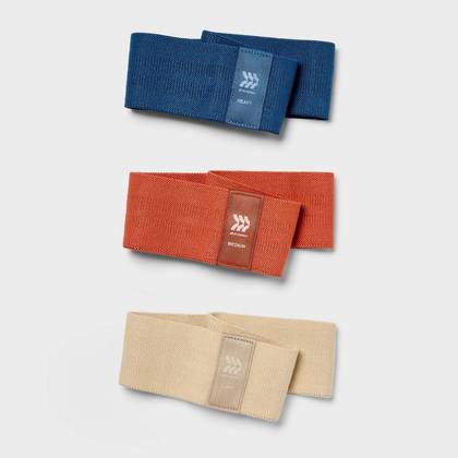 Fabric Round Hip Band Set - All In Motion™: Polyester Rubber Resistance Bands