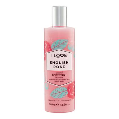 I Love Cosmetics Scented Body Wash - English Rose - 11.8 oz Body Wash