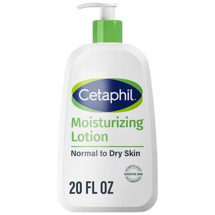 Cetaphil Moisturizing Face and Body Lotion for Dry Skin, Unscented - 20 fl oz: Pump Bottle, Hypoallergenic, Paraben-Free, Non-Toxic