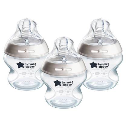Tommee Tippee Start Slow-Flow Breast-Like Nipple Anti-Colic Baby Bottle - 5oz/3pk: BPA-Free, Silicone Material