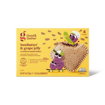 Frozen Sunbutter No Crust Sandwich Grape - 4ct - Good & Gather™
