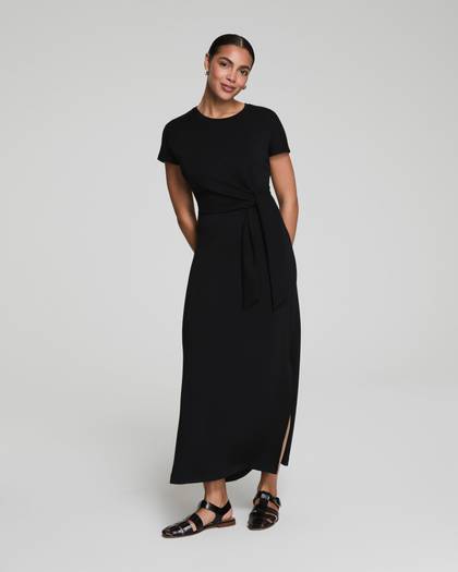 SPANX® AirEssentials Tie-Waist Maxi Dress | Very Black - Black