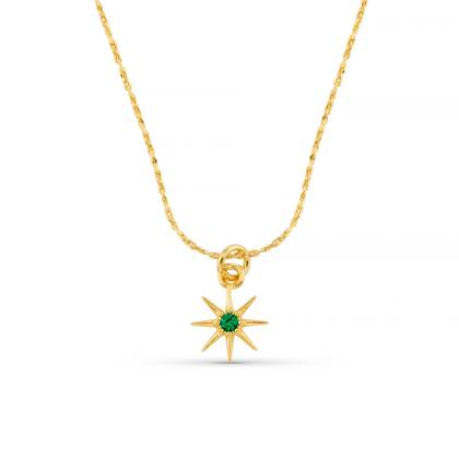 May Birthstone Emerald Necklace