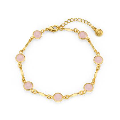 Rose Water Opal & Link Chain Bracelet