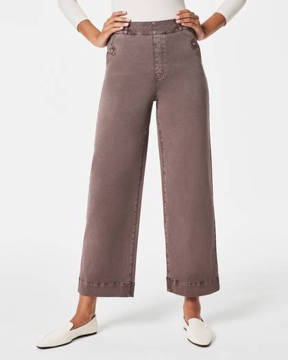 SPANX® Stretch Twill Pull-On Cropped Pant | Smoke - Smoke