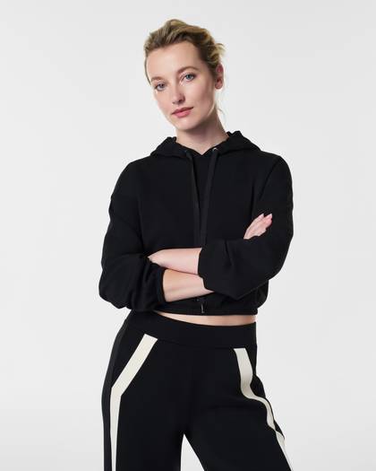 SPANX AirEssentials® Cinched Hoodie | Very Black - Black