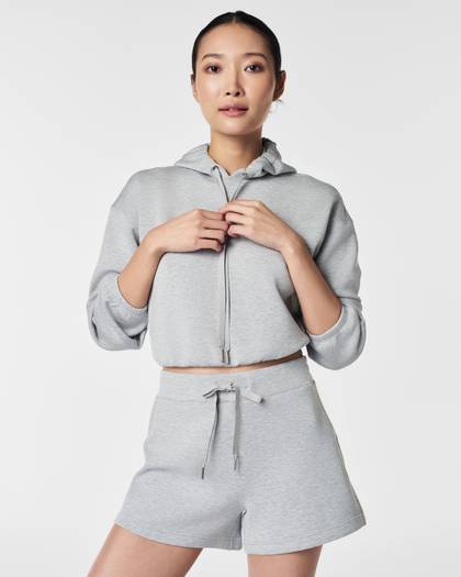 SPANX AirEssentials® Cinched Hoodie | Light Heather Grey - Light Heather Grey