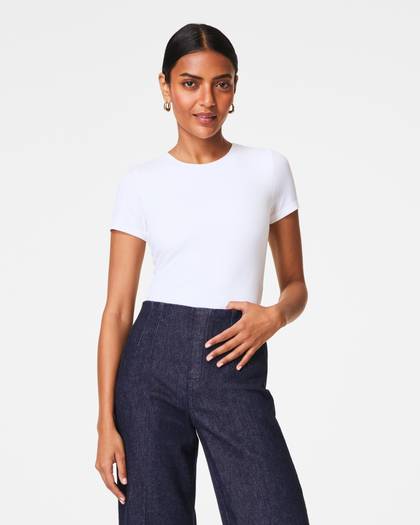 SPANXsmooth® Jersey Crewneck Tee | Classic White - White