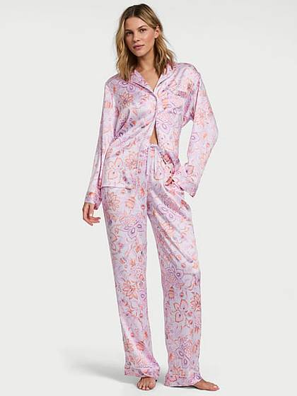 Signature Satin Long Pajama Set