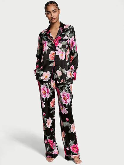 Signature Satin Long Pajama Set