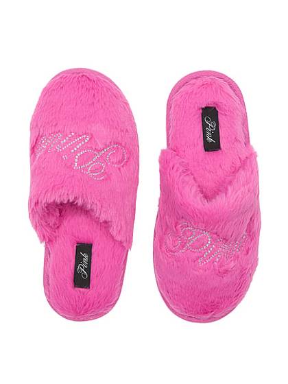Faux-Fur Closed-Toe Slippers