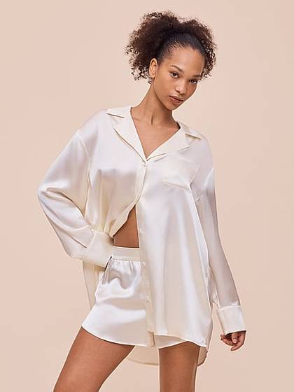 Audrey Mulberry Silk Boxer Pajama Short