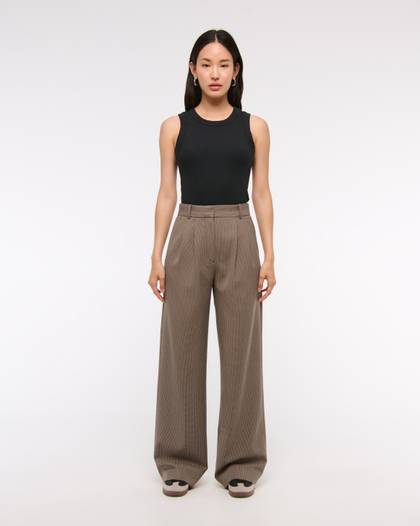 A&F Sloane Tailored Wide Leg Pant