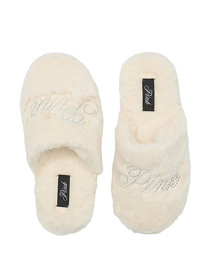 Faux-Fur Closed-Toe Slippers