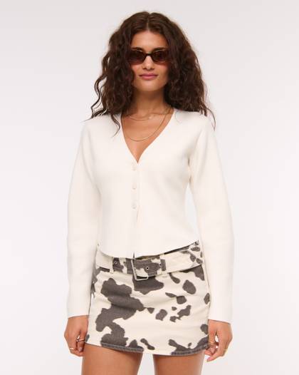 LuxeLoft Rounded Sleeve Cardigan