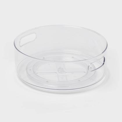 All Purpose Turntable Storage Clear - Brightroom™: PET Utility Bin, 12"x12", 486 Volume, Spot Clean