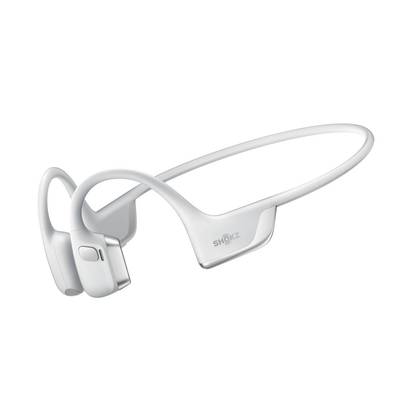 Shokz OpenRun Pro 2 Bluetooth Wireless Over-Ear Headphones - Silver: USB Silicone Cushion, Built-In Mic, Water-Resistant