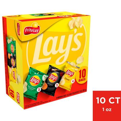 Lay's Potato Chips Variety 10oz/10ct