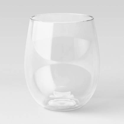 14oz Tritan Plastic Stemless Wine Glass - Threshold™: Dishwasher-Safe, Traditional Style Drinkware for Cold Beverages