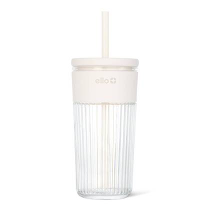 Ello Ava 18oz Straw Tumbler Cream