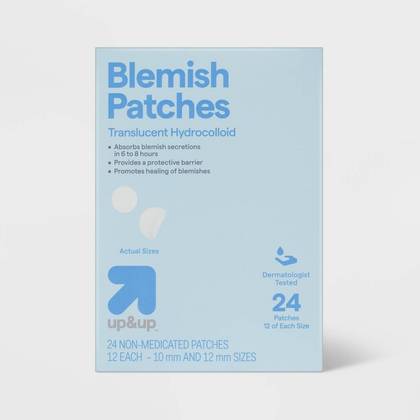 Translucent Hydrocolloid Patches - 24ct - up&up™: Paraben-Free, Non-Toxic, Acne-Prone Skin, Face Application