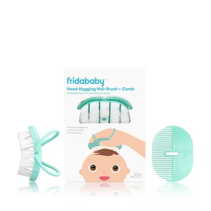 Frida Baby Infant Comb and Hair Brush: Head Care, 2-Piece Baby Care Kit