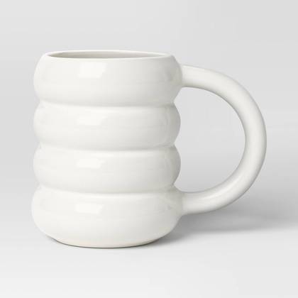 14oz Stoneware Artisan Mug White - Room Essentials™