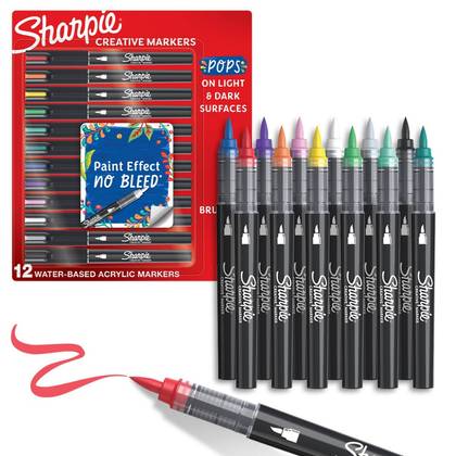 Sharpie 12ct Creative Marker Brush Tip