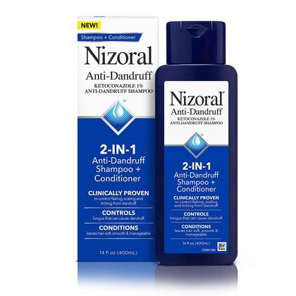 Nizoral 2-in-1 Anti-Dandruff Shampoo with Conditioner - 14 fl oz: For All Hair Types, Basic Cleansing