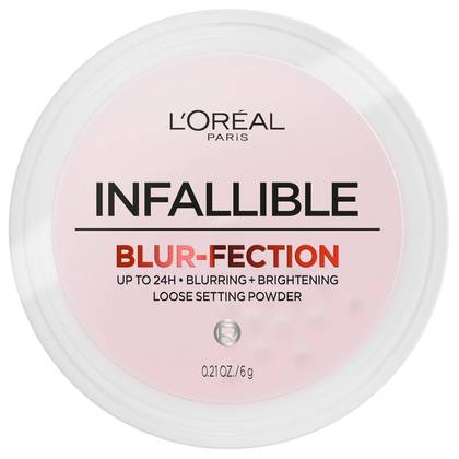L'Oreal Paris Infallible Blur-fection Longwear Loose Setting Powder - Brightening Light Pink - 0.21oz