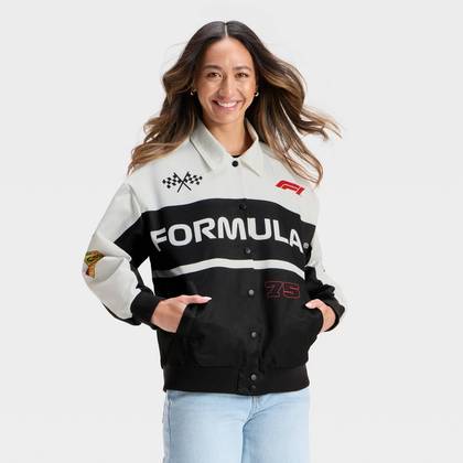 Women's F1 Graphic Jacket - Black/White XL