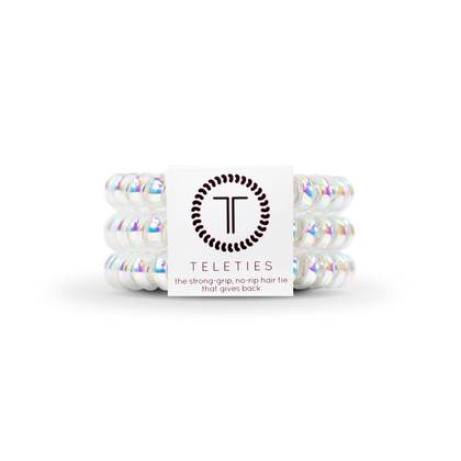 TELETIES Peppermint Small Hair Ties - 3pc - Blue