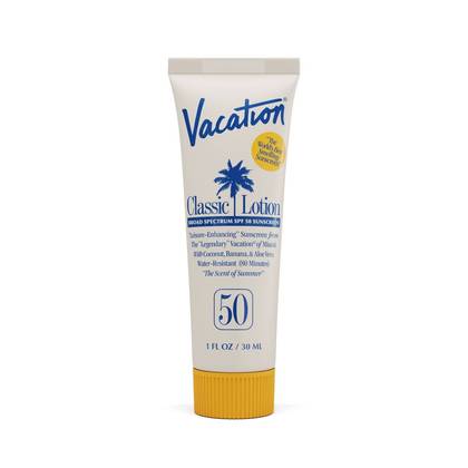 Vacation Classic Sunscreen Lotion - SPF 50 - 1 fl oz: Whole Body, Banana Scent, Trial Size