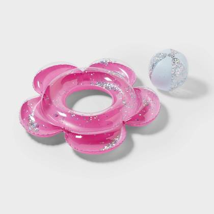 Flower Tube Water Floats and Inflatables Novelty Float - Sun Squad™ Pink: Novelty Pool Toy