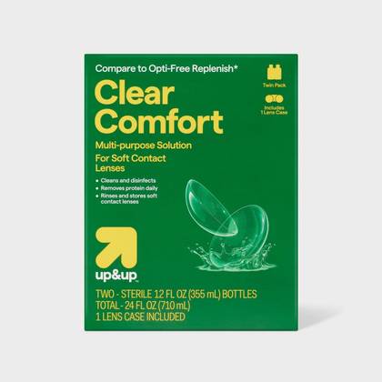 Clear Comfort Multipurpose Contact Lens Solution - 2ct (12 fl oz each) - up&up™