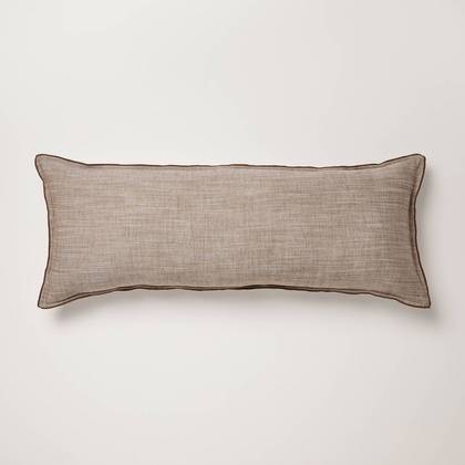 14"x36" Oblong Throw Pillow Brown - Hearth & Hand™ with Magnolia