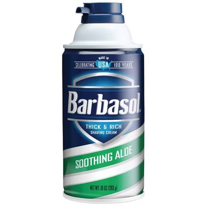 Barbasol Men's Soothing Shaving Cream - Aloe - 10oz: Foam for Face Application with All Hair and Skin Types