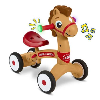 Radio Flyer Lil' Racers Percy the Pony Riding Toy: Steel & Plastic, Ages 1-3, 42 lb Capacity