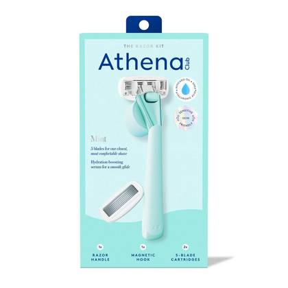 Athena Women's 5 Blade Reusable Razor Kit - Mint: Whole Body, Manual, Package Quantity 1