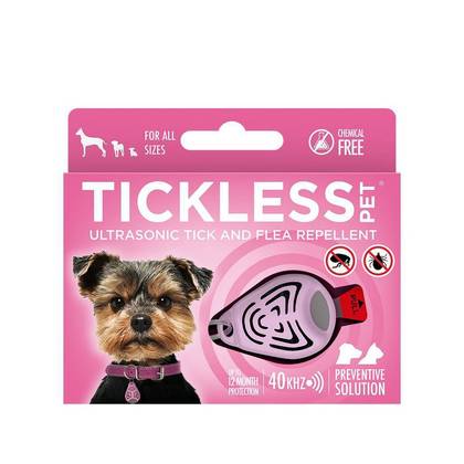 Tickless Flea & Tick Repellent for All Dog Sizes - Pink: Ultrasonic Pest Repellent, Electronic Device, Suitable for Cats