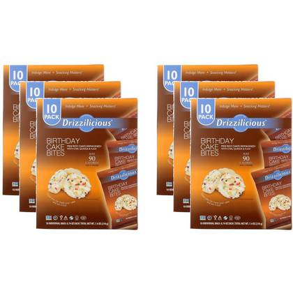 Drizzilicious Rice Crisp Birthday Cake - Pack of 6 - 0.74 oz